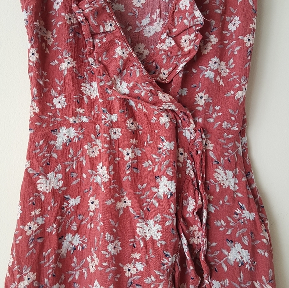 American eagle peach pink floral wrap hundreds XS - Picture 4 of 8